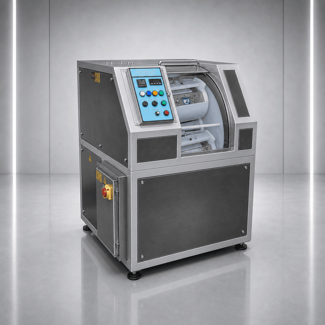 Richwood CV8-600 stainless controlled-velocity figure-8 centrifugal finishing machine
