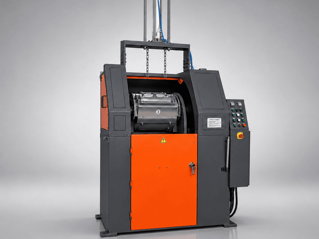 Richwood high-energy centrifugal barrel finishing machine, studio render