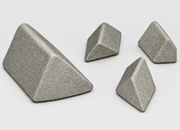 Angle Cut Triangle 22° ceramic finishing media — enhanced supplier photograph
