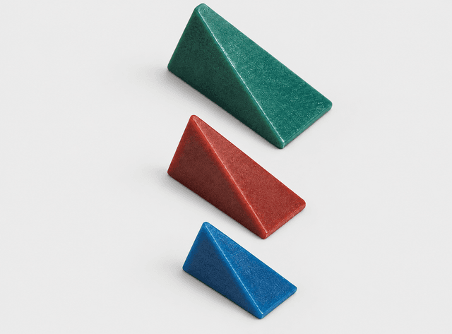 Wedge (Bowtie) plastic finishing media — enhanced supplier photograph