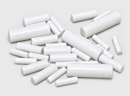 White Porcelain Polishing Pins, AI-enhanced from the Vibra Finish supplier photograph