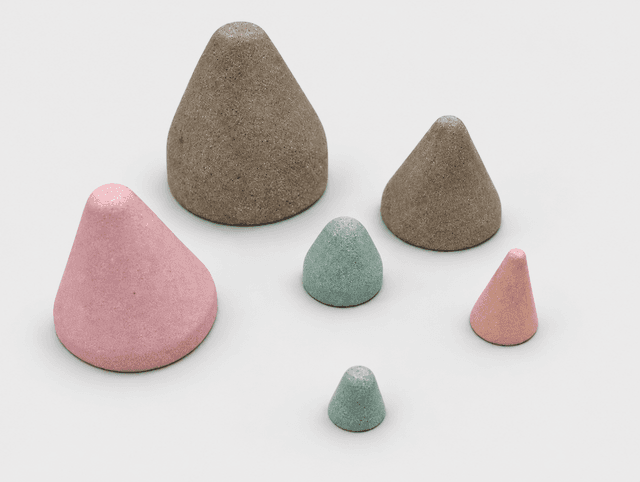 Cone synthetic finishing media — enhanced supplier photograph
