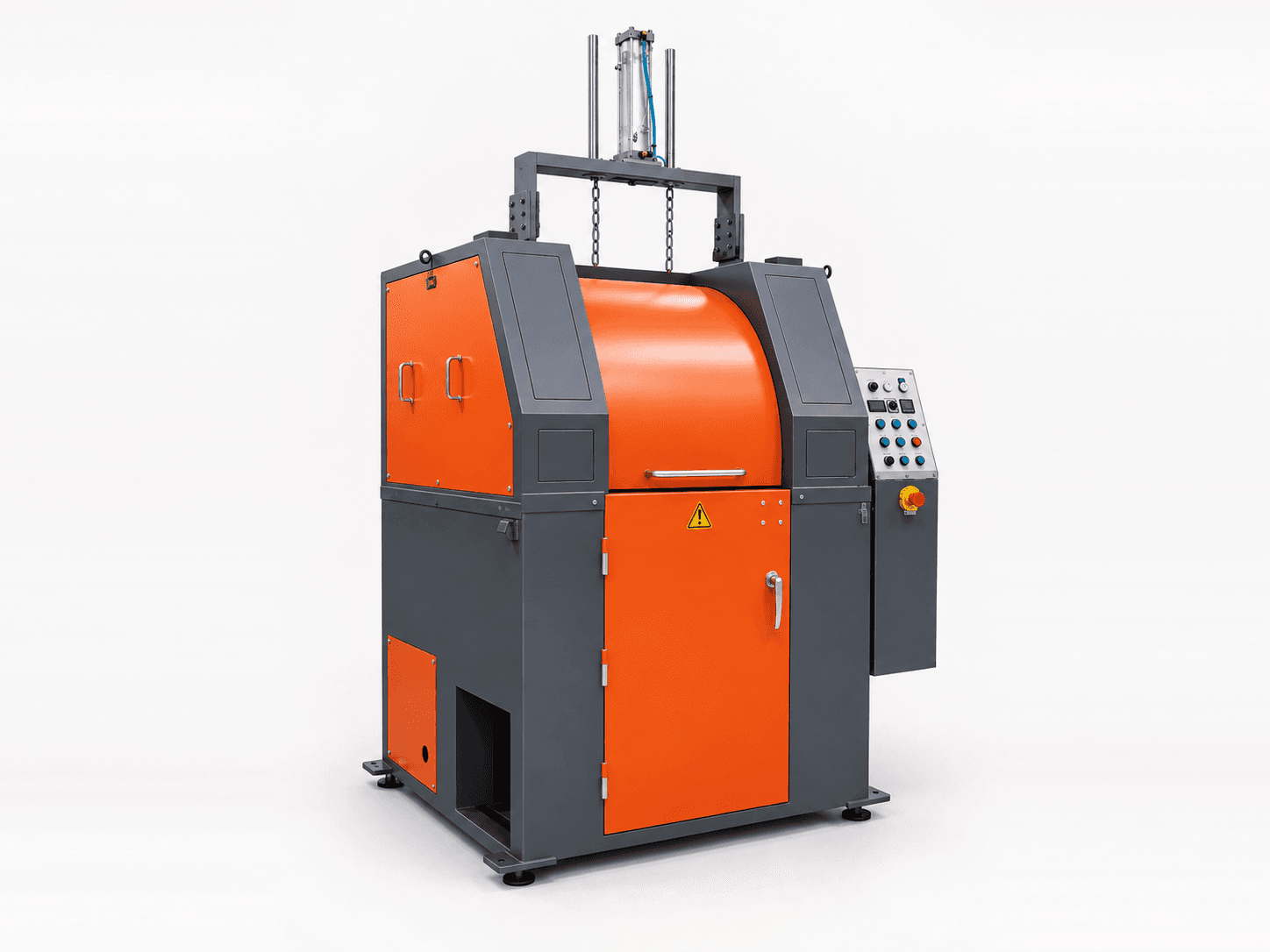 Richwood high-energy centrifugal barrel finishing machine, studio render